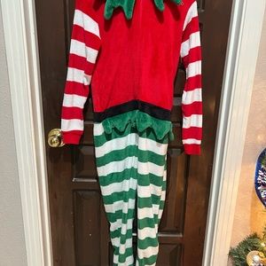 Secret Treasures Womens Extra Small Elf Christmas Ugly  Hooded Pajama Costume XS